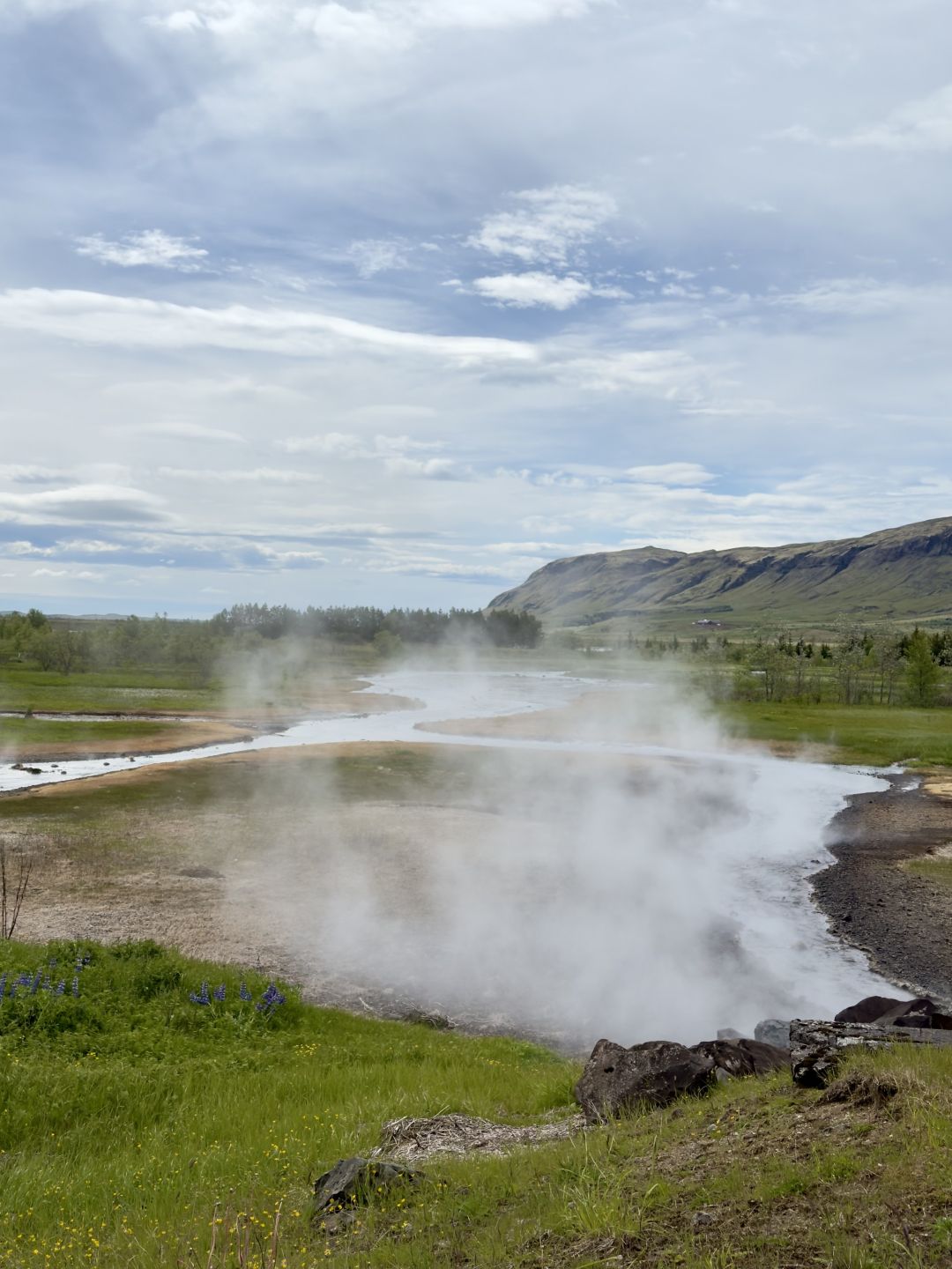 Geothermal landscape in Laugarás area on Iceland’s Golden Circle