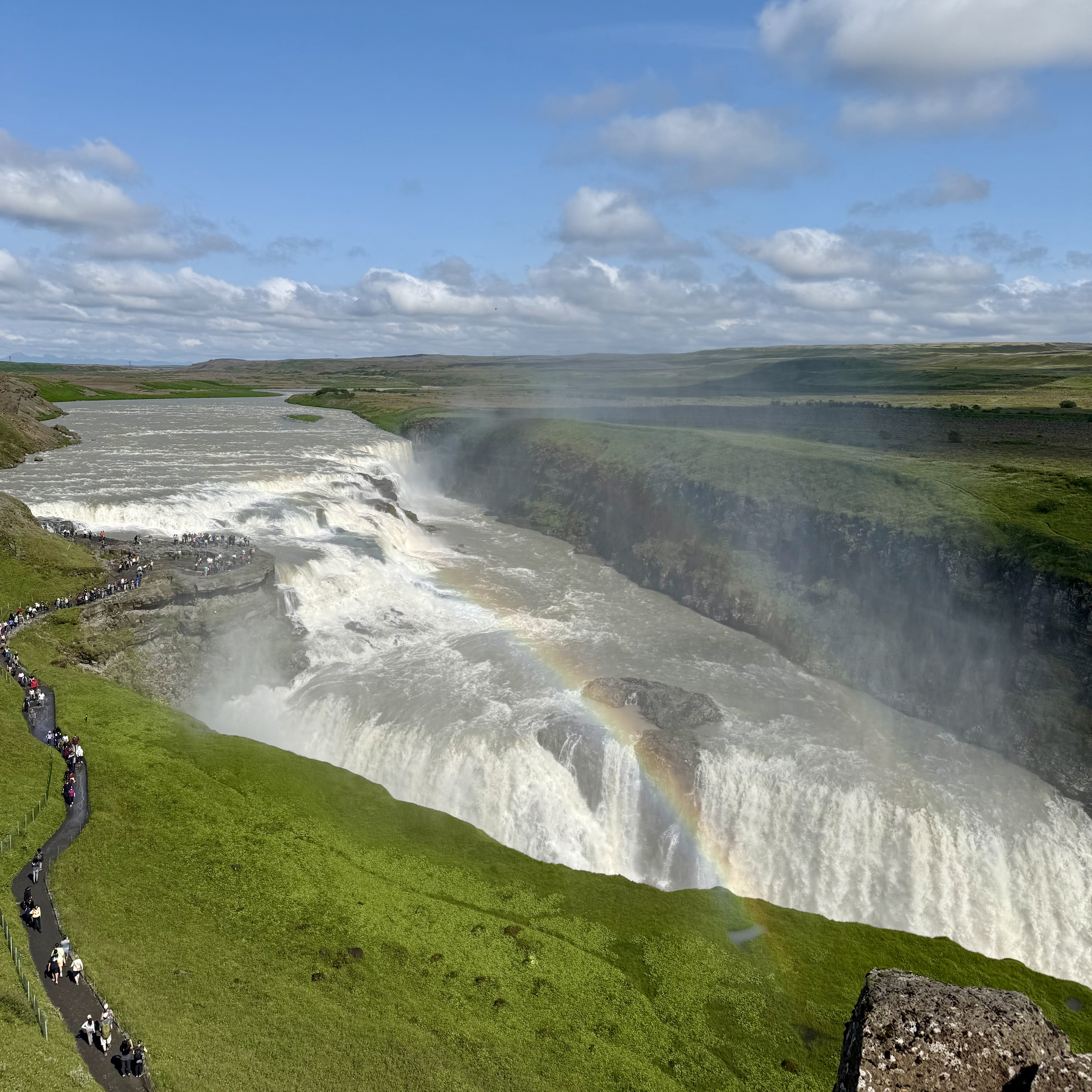 Gullfoss waterfall and Hvítá river on Iceland’s Golden Circle